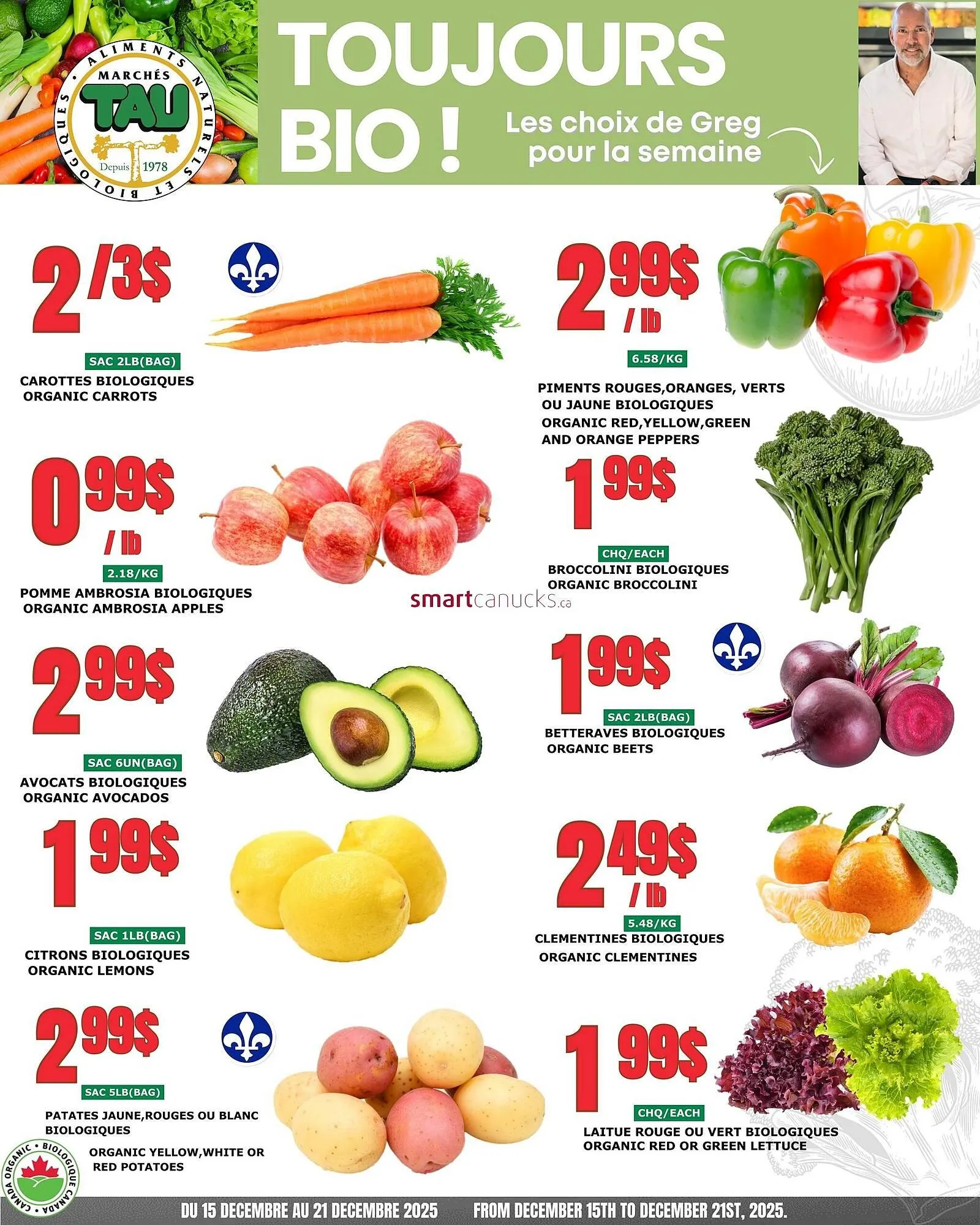 Marches Tau flyer from December 15 to December 21 2025 - flyer page 1