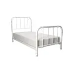 Jenny Lind Twin Metal Bed in White