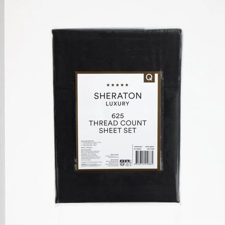 Sheraton Cotton Rich Sheet Set Charcoal