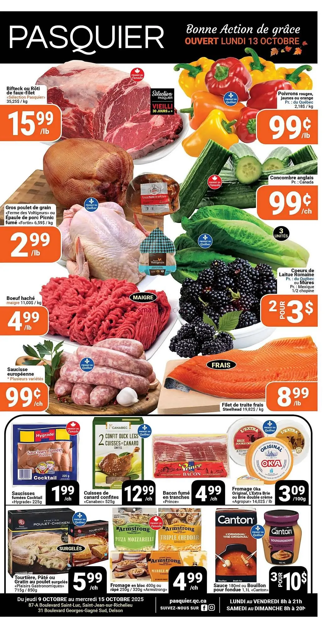 Pasquier flyer from October 9 to October 15 2025 - flyer page 1