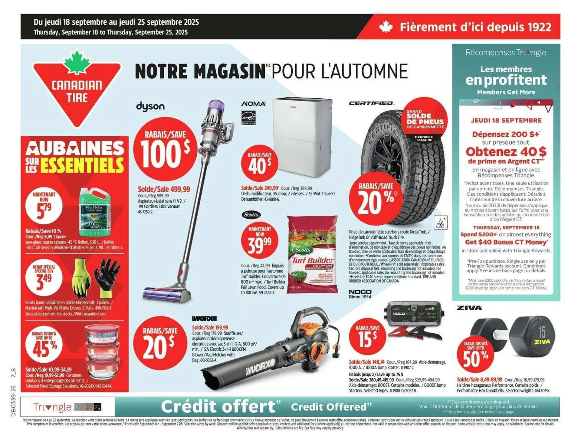 Canadian Tire flyer from September 18 to September 26 2025 - flyer page 1