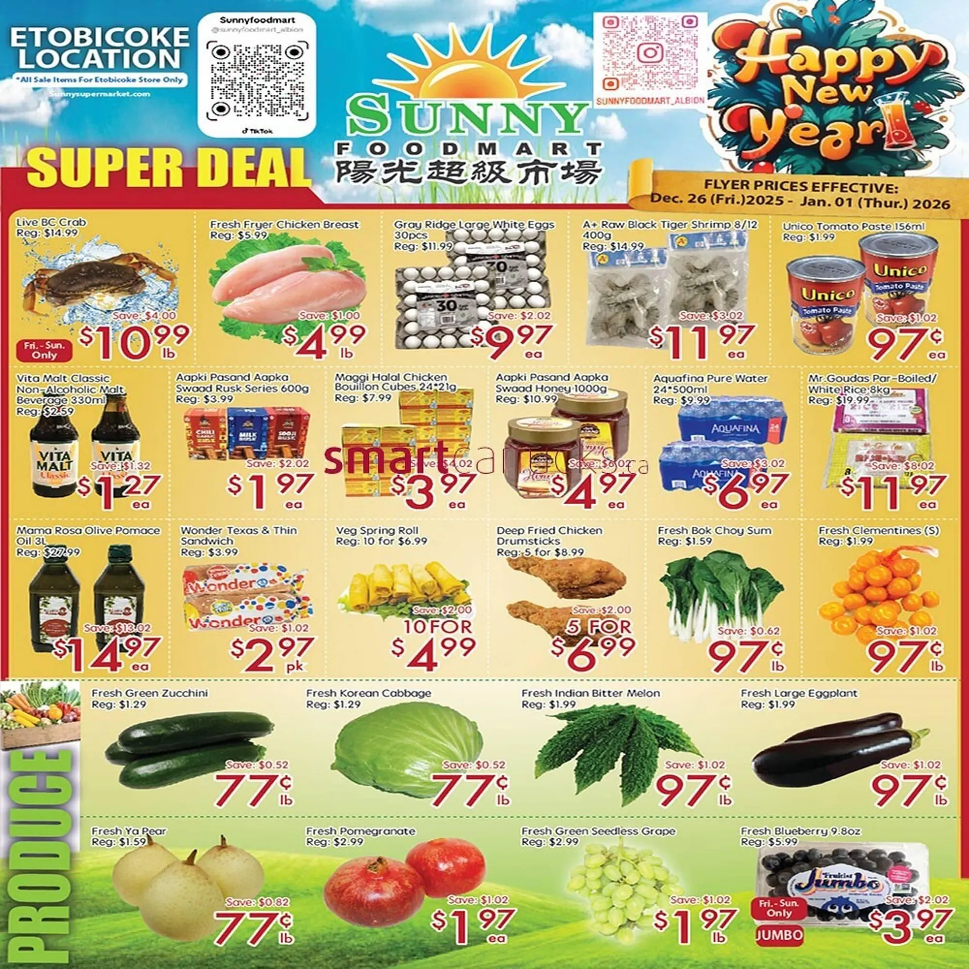 Sunny Food Mart flyer from December 26 to January 1 2026 - flyer page 1