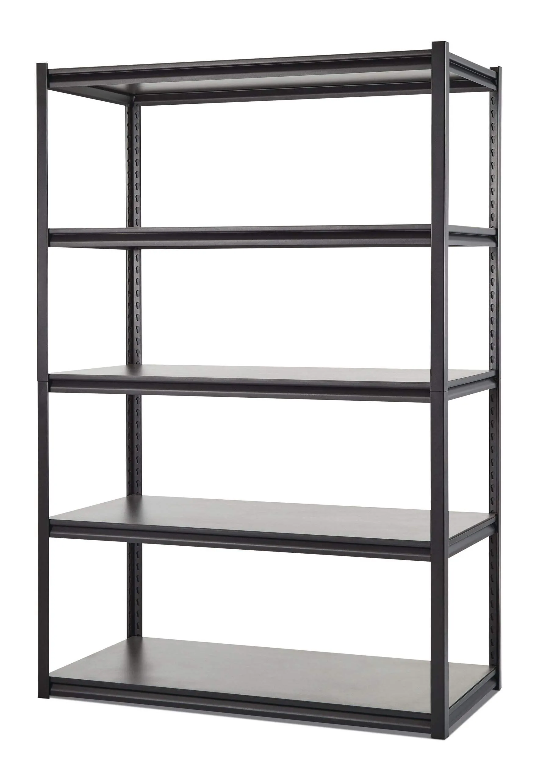 Mastercraft Adjustable 5-Shelf Steel Metal & Wood Storage Rack/Shelving Unit, 48 x 24 x 72-in