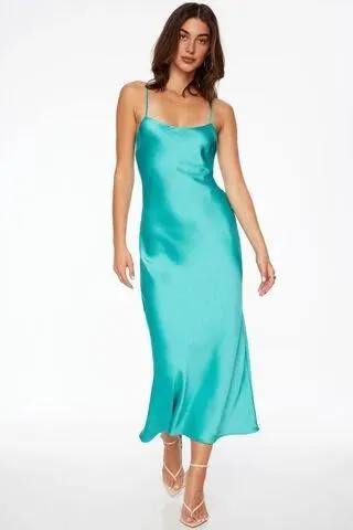 Adelle Open Back Slip Midi Dress