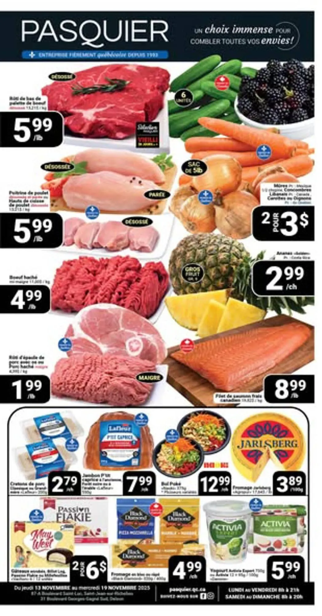 Pasquier flyer from November 13 to November 19 2025 - flyer page 1