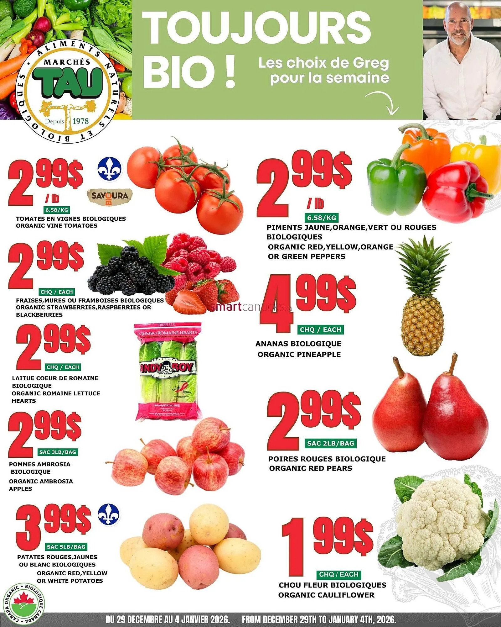 Marches Tau flyer from December 29 to January 4 2026 - flyer page 1