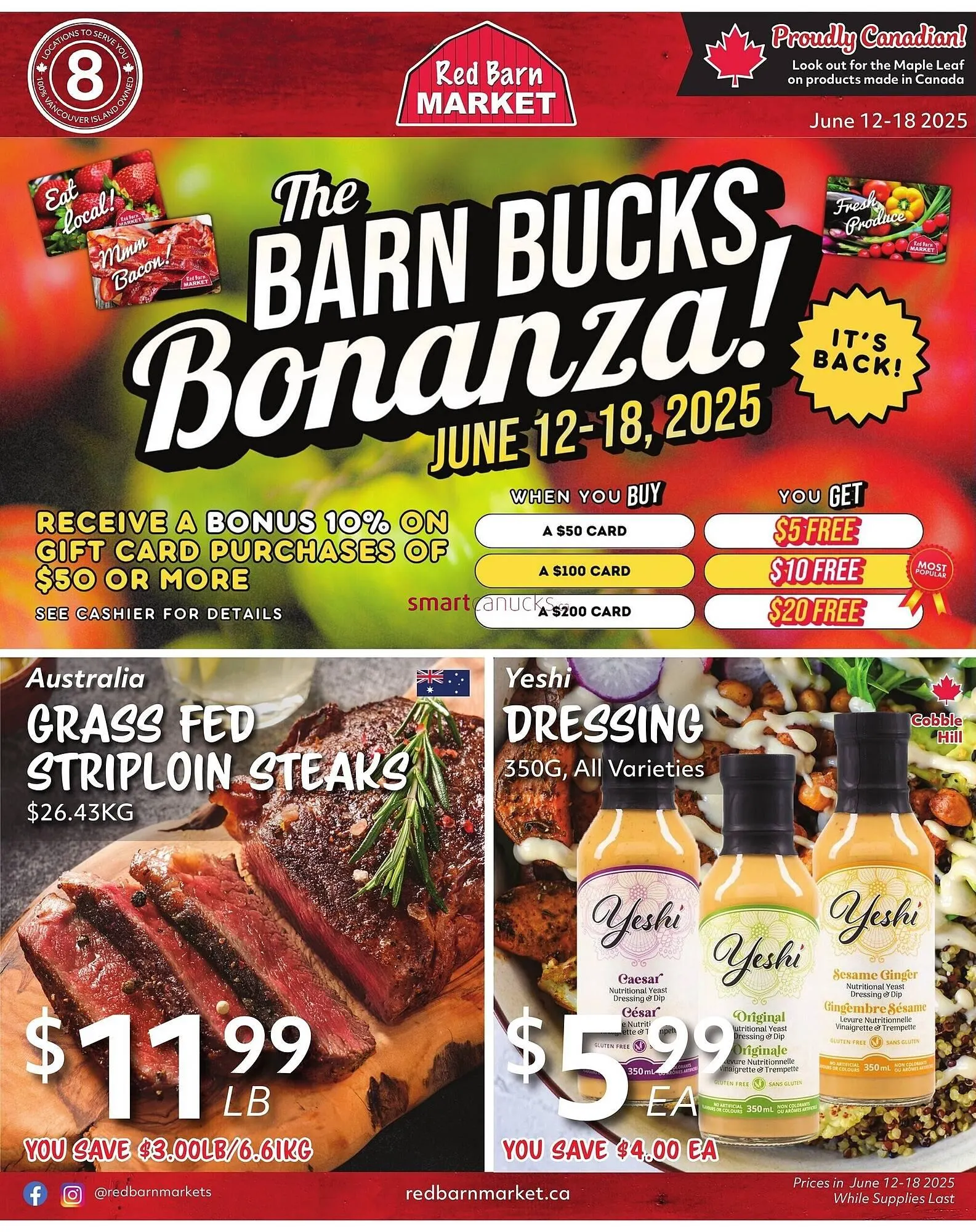 Red Barn Market flyer from June 12 to June 25 2025 - flyer page 1