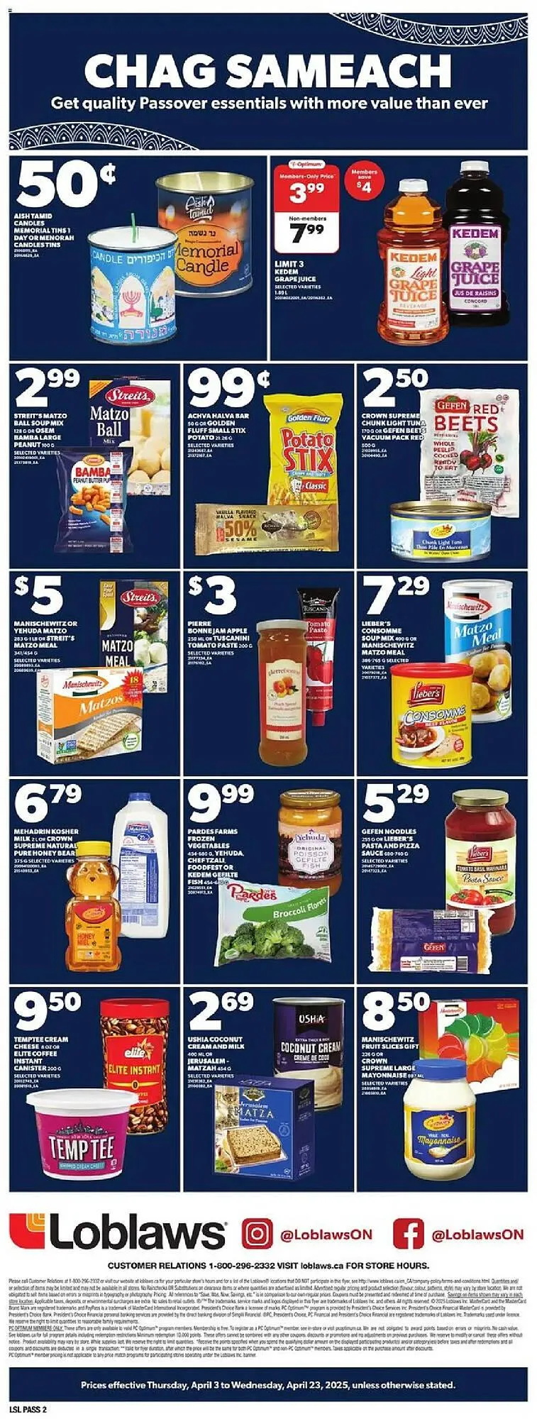 Loblaws flyer from April 3 to April 23 2025 - flyer page 2