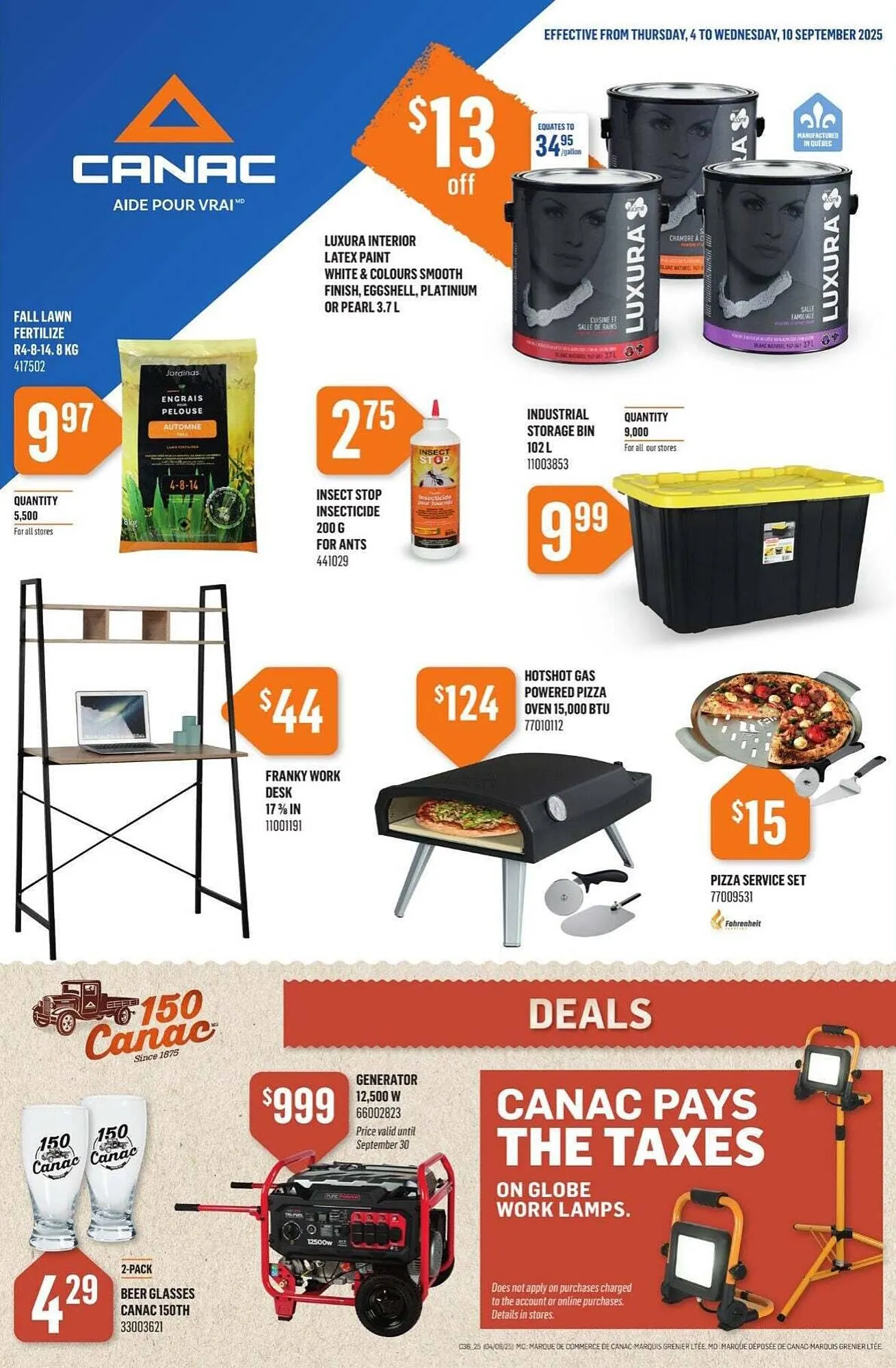 Canac flyer from September 3 to September 10 2025 - flyer page 1