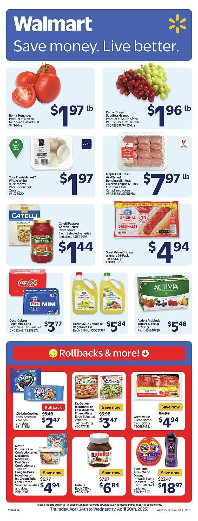 Walmart flyer from April 24 to May 1 2025 - flyer page 1