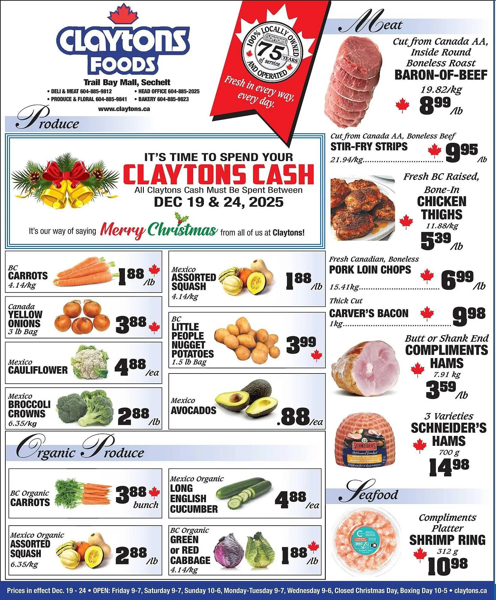 Claytons Heritage Market flyer from December 19 to December 24 2025 - flyer page 1