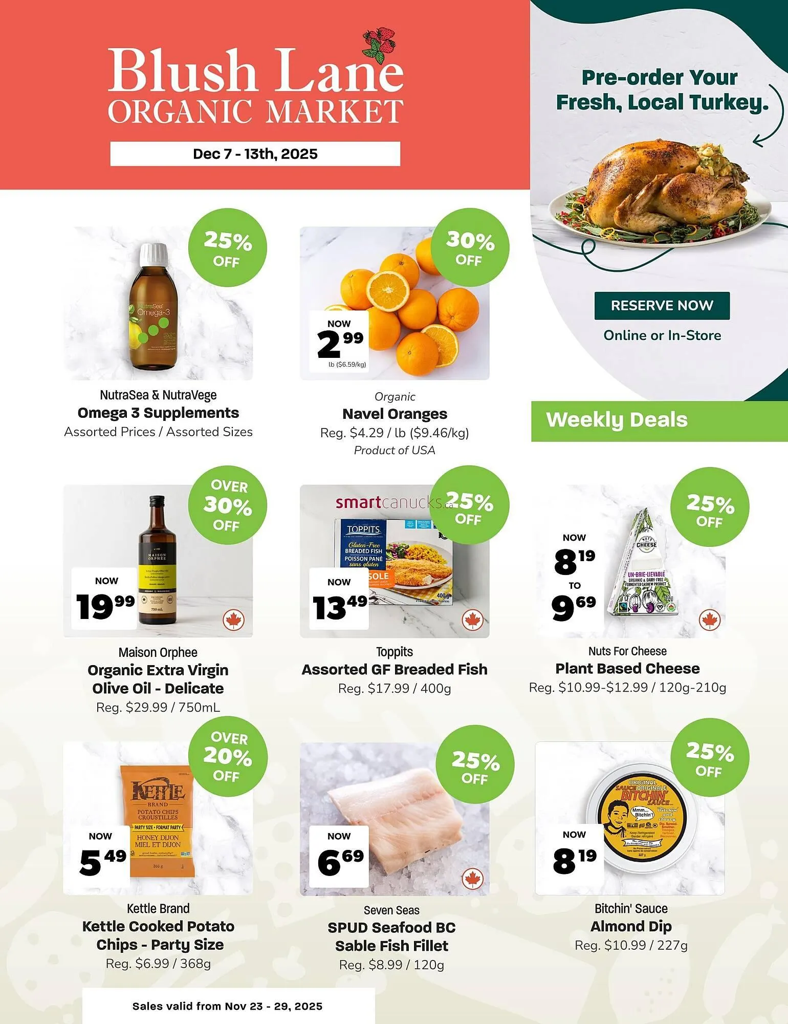 Blush Lane Organics flyer from December 7 to December 24 2025 - flyer page 1