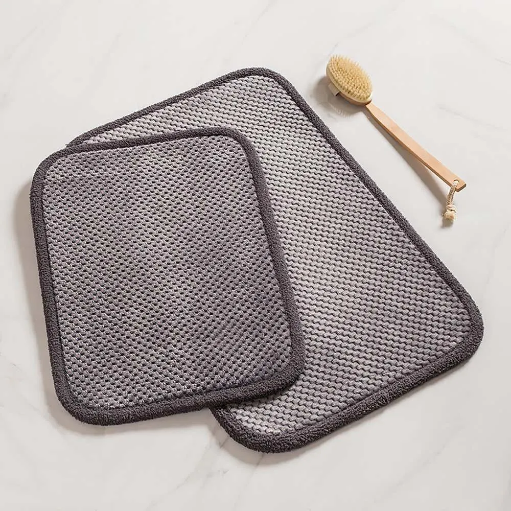 Harman Madame Bain Microfiber Bathmat - Set of 2 (Charcoal)