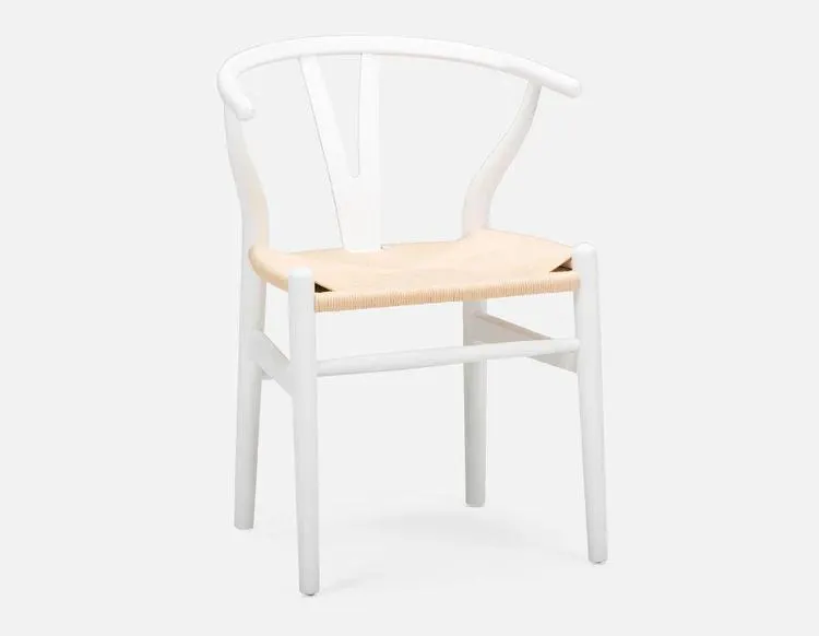 DENMARK beech wood and paper cord dining chair
