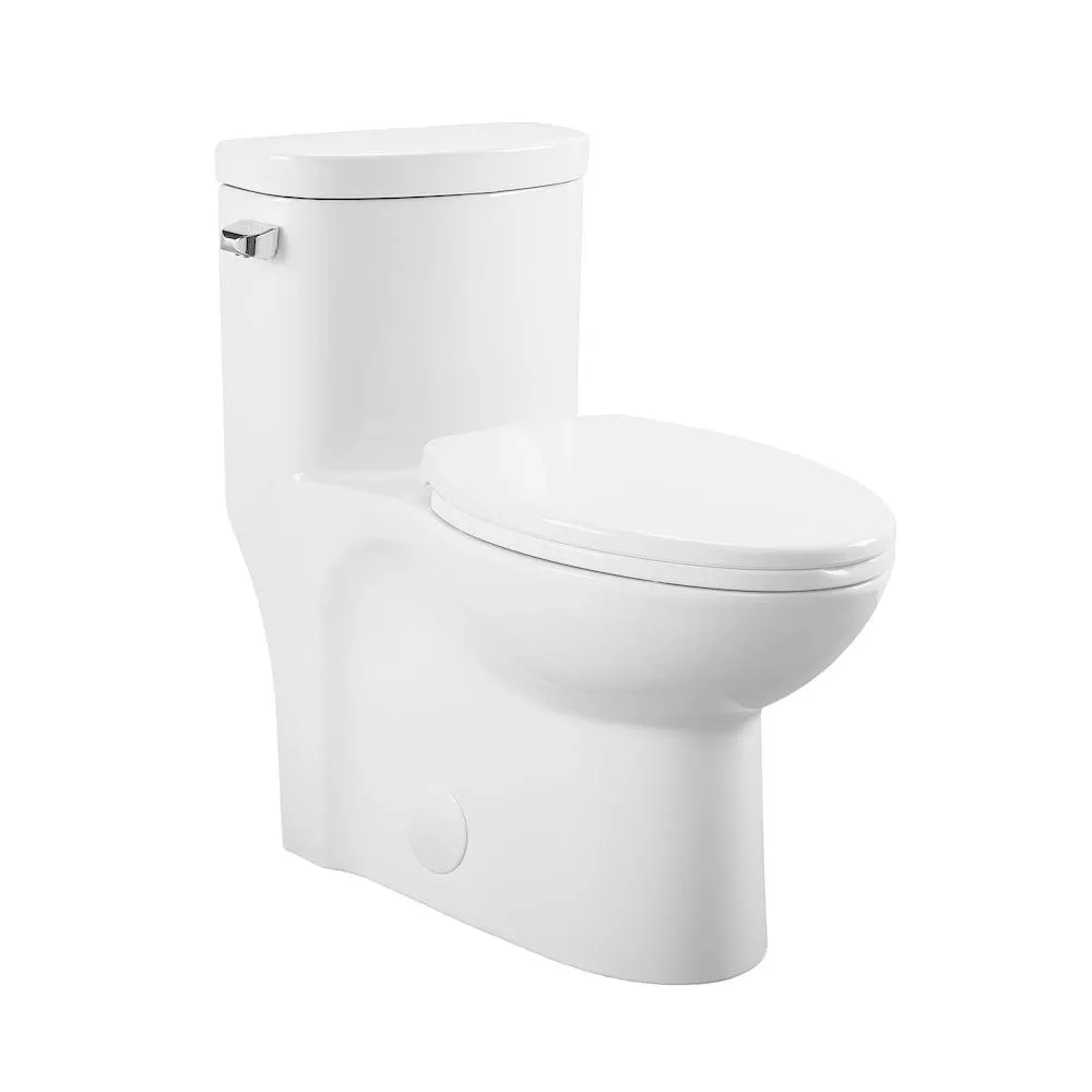 Sublime 1.28 GPF One-Piece Elongated Left Side Flush Handle Toilet in White
