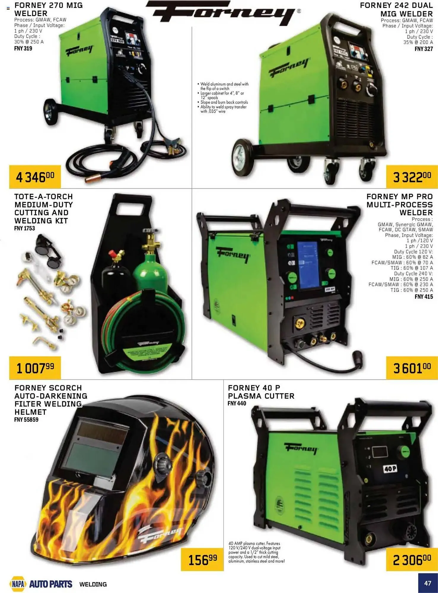 NAPA Auto Parts flyer from October 1 to January 1 2026 - flyer page 47