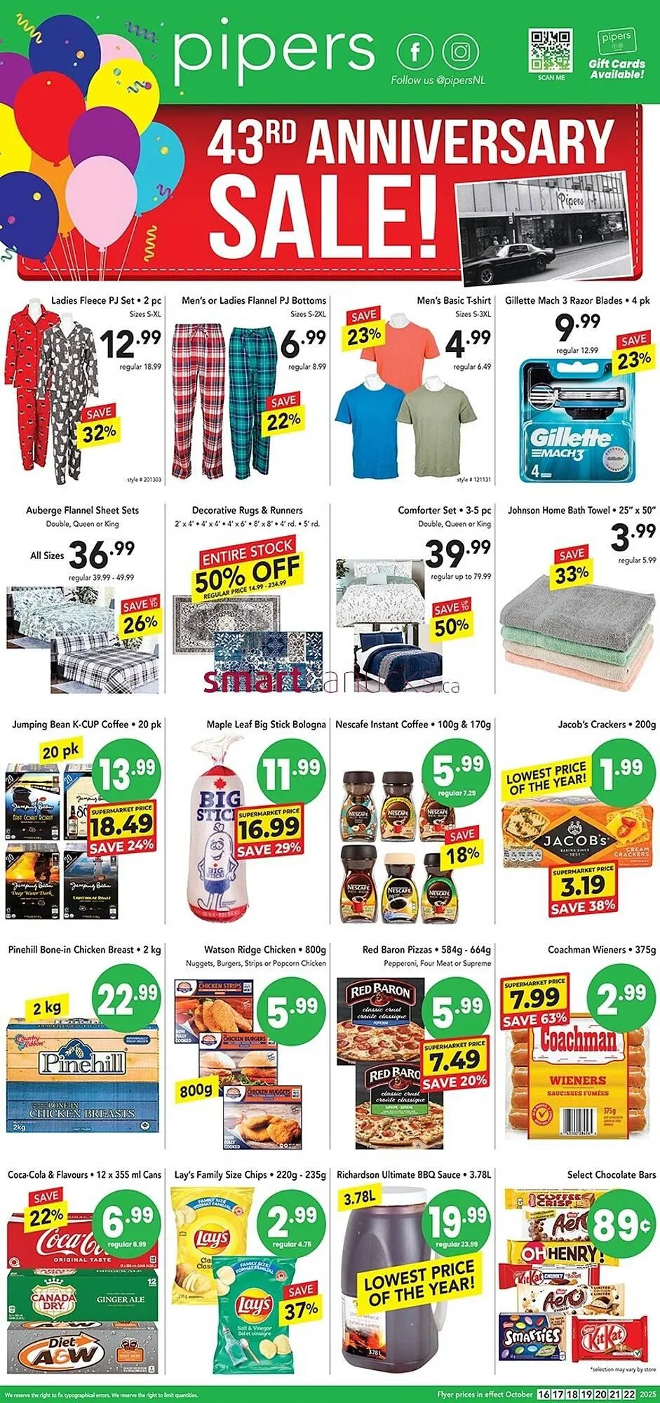 Pipers flyer from October 16 to October 29 2025 - flyer page 1