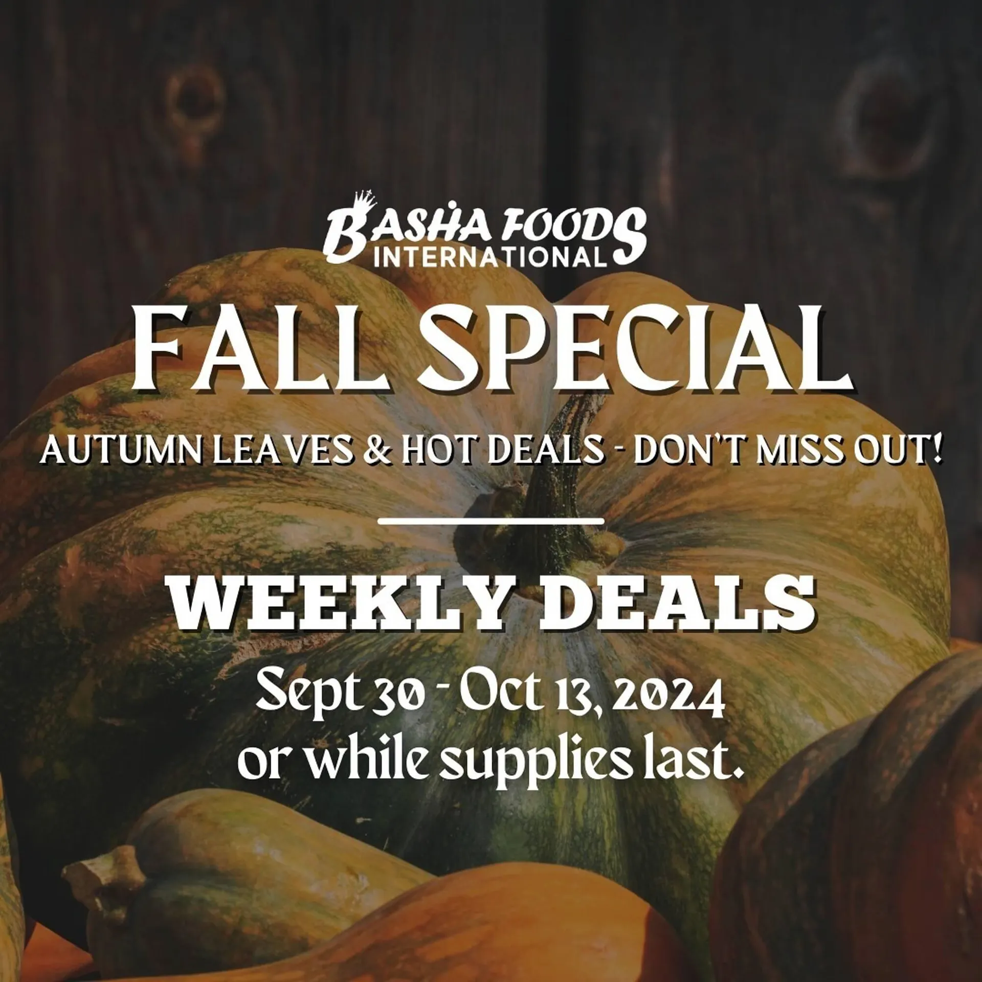 Basha Foods flyer from September 30 to October 13 2024 - flyer page 1