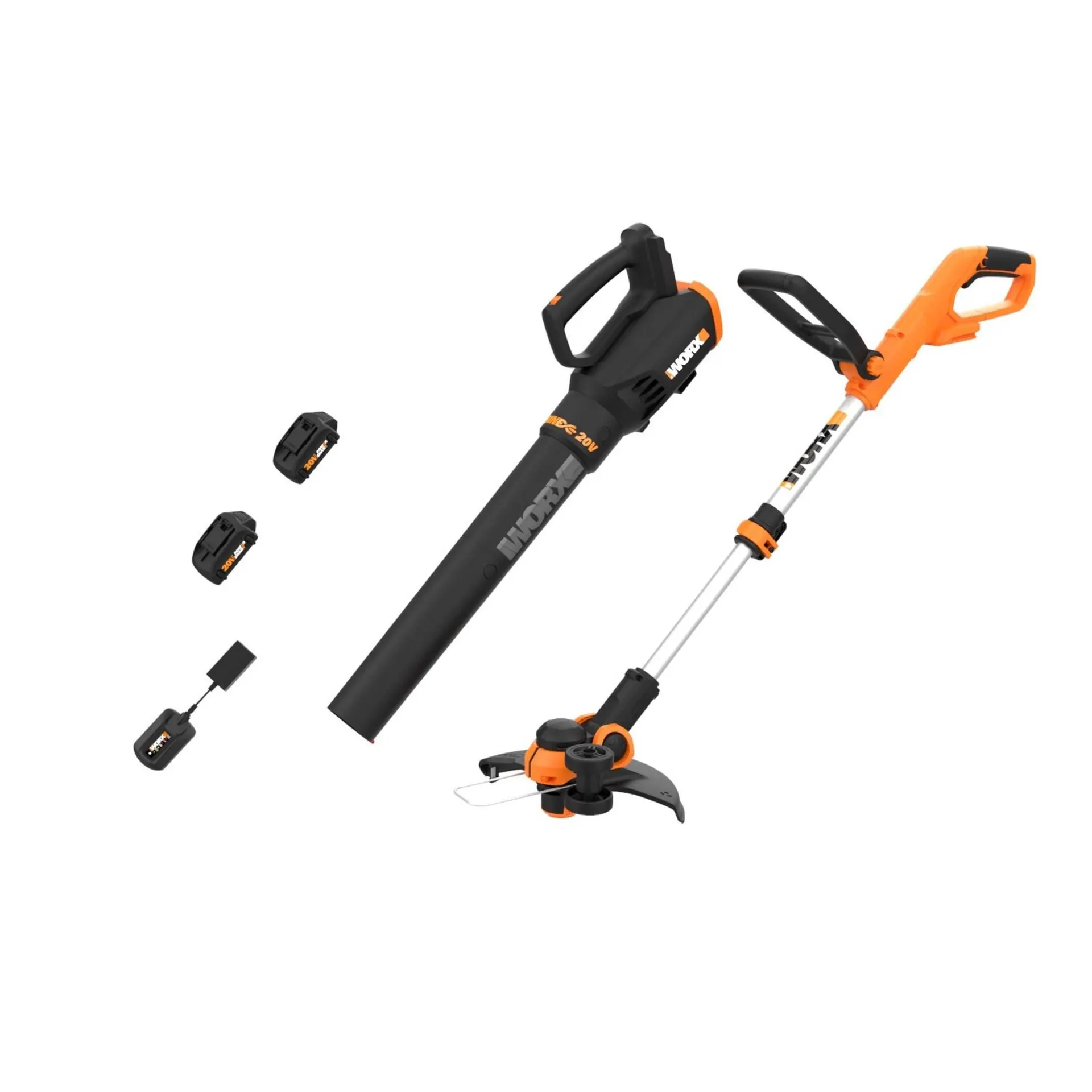 WORX WG929 20V Power Share™ Cordless Grass Trimmer & Leaf Blower Combo Kit