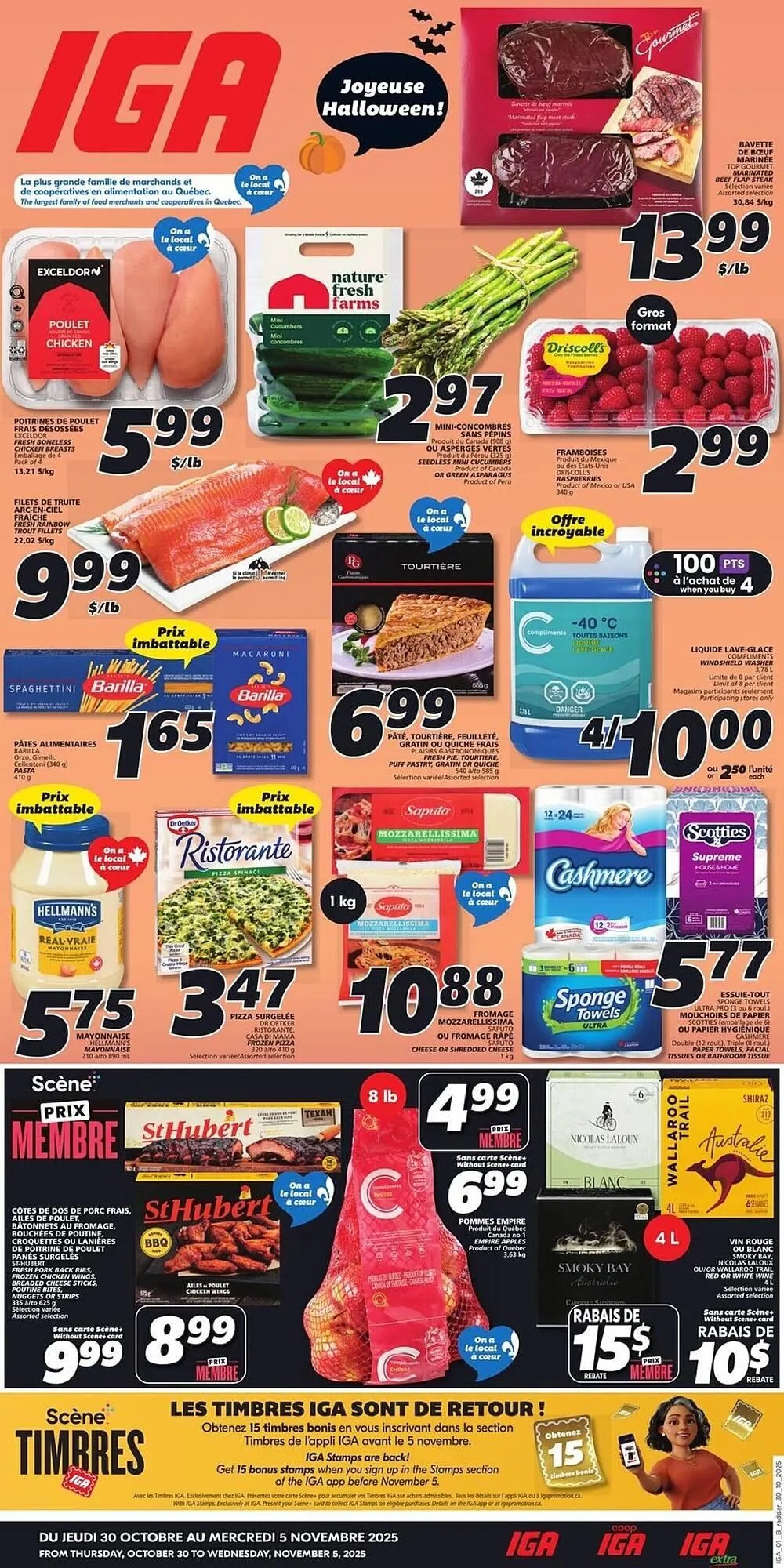 IGA flyer from October 29 to November 5 2025 - flyer page 1