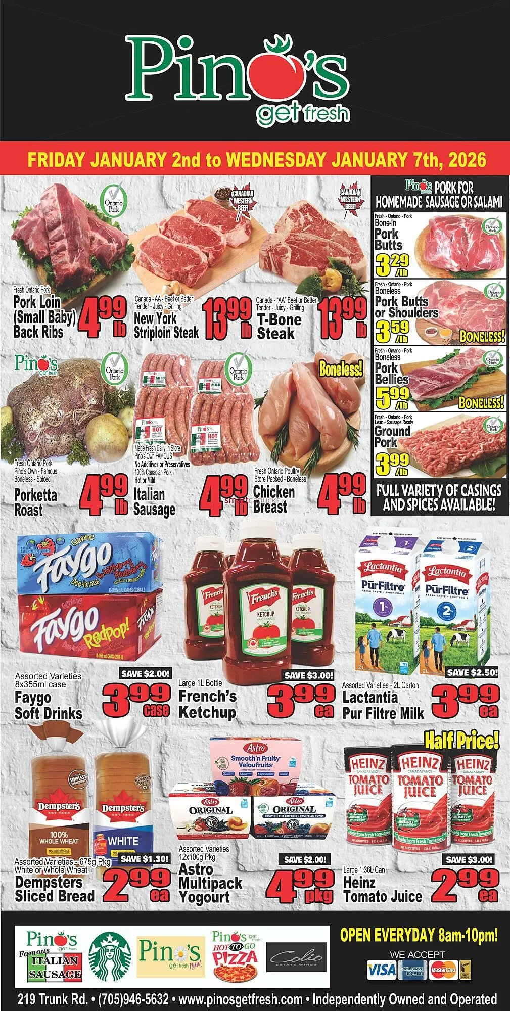 Pino's flyer from January 2 to January 7 2026 - flyer page 1