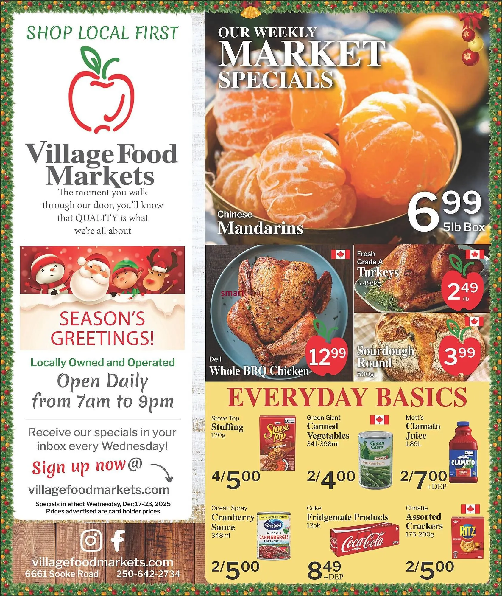 Village Food Markets flyer from December 17 to December 23 2025 - flyer page 1