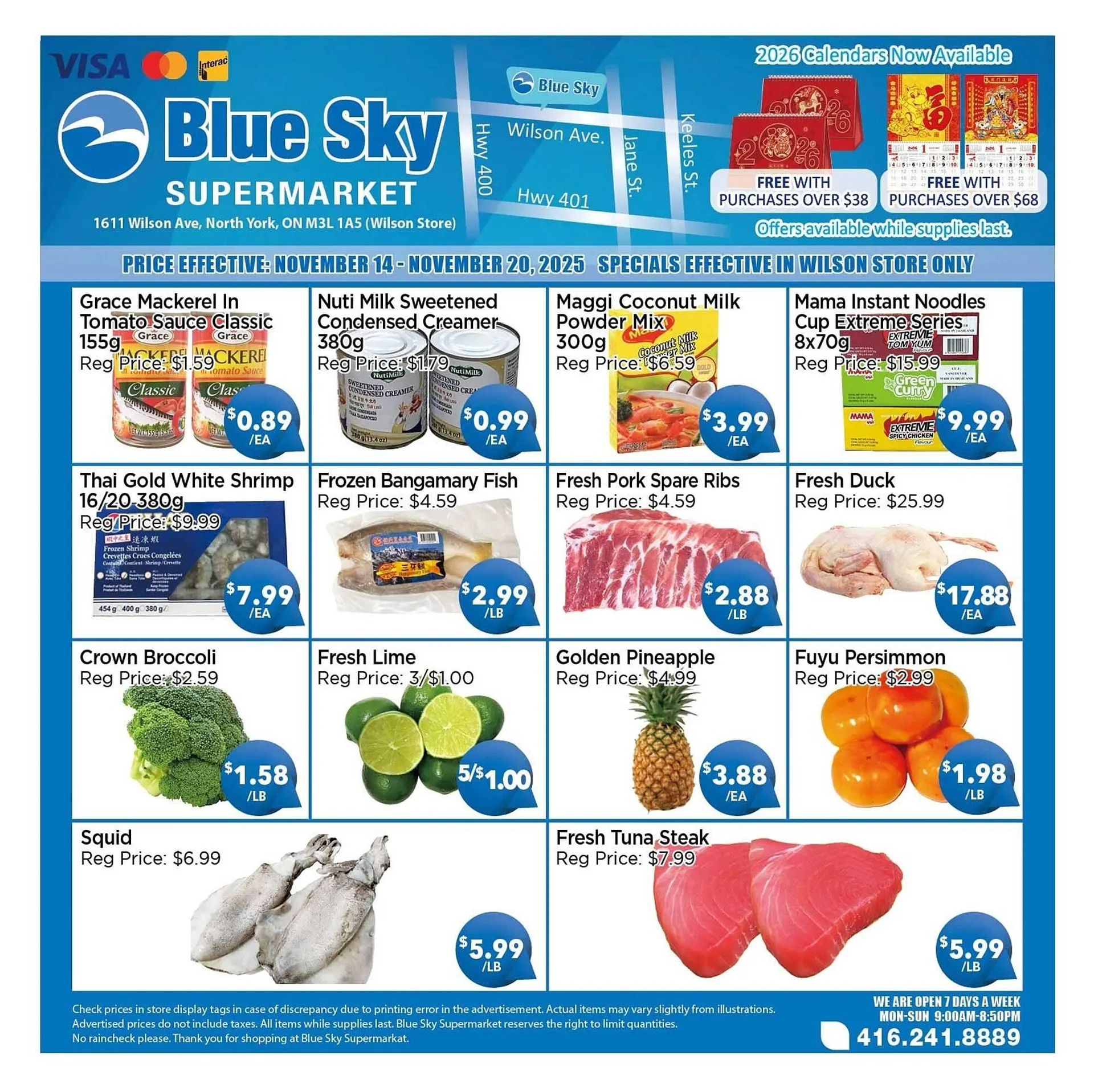 Blue Sky Supermarket flyer from November 14 to November 19 2025 - flyer page 1