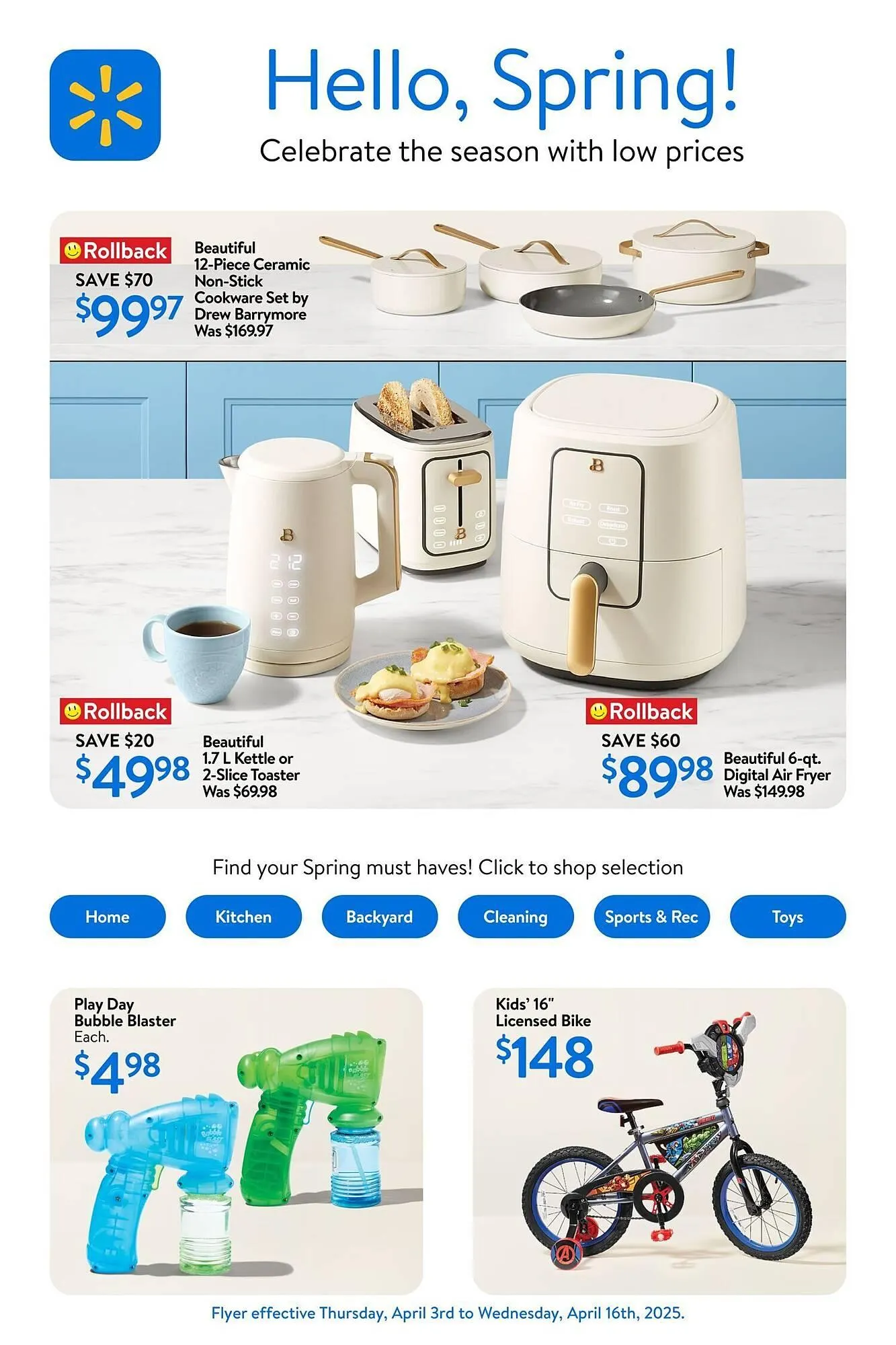 Walmart flyer from April 3 to April 16 2025 - flyer page 1