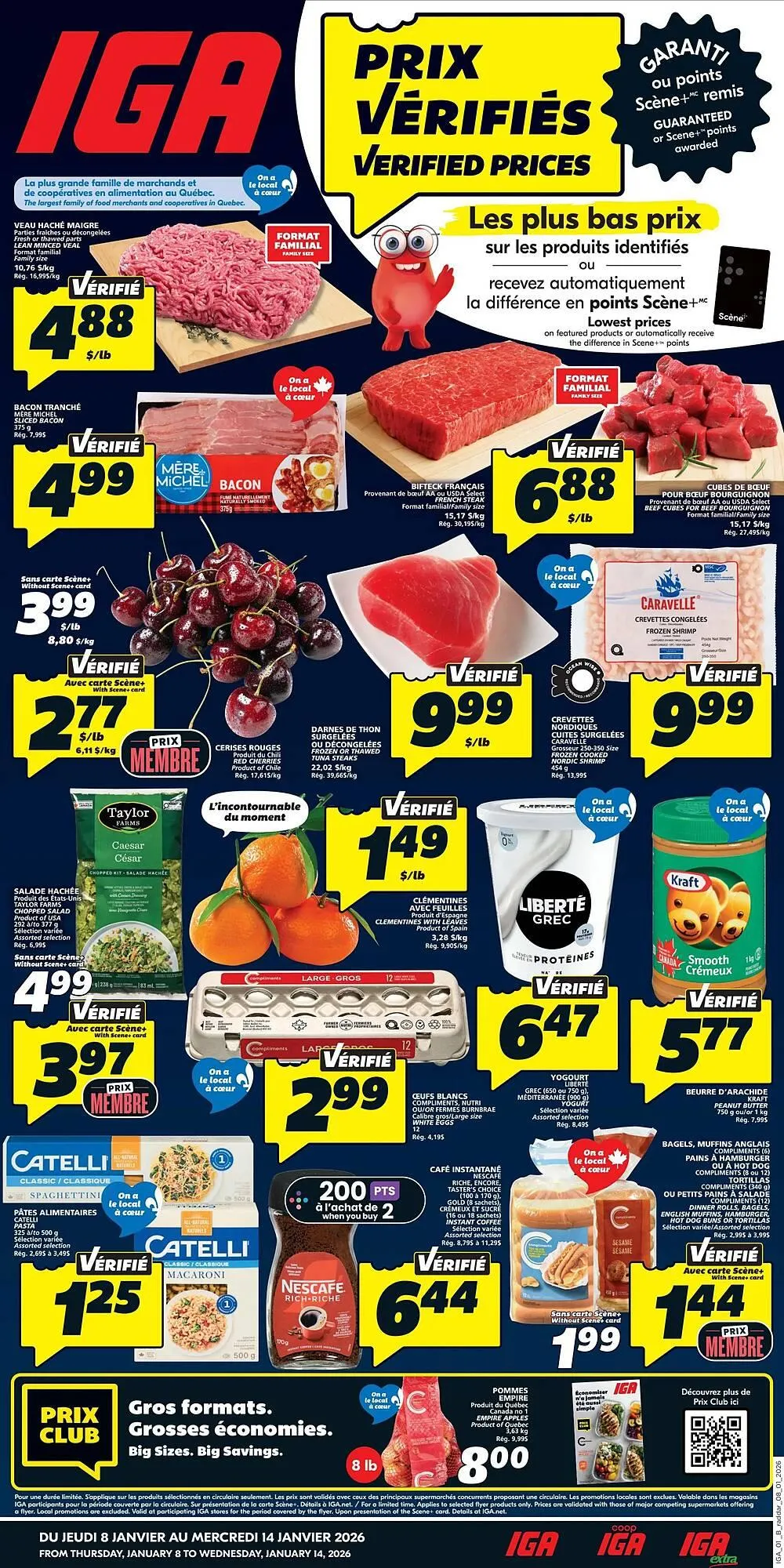 IGA flyer from January 8 to January 14 2026 - flyer page 1