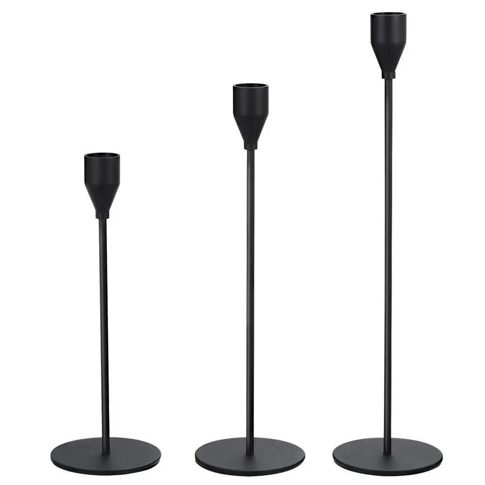 Cheibear- Candlestick Taper Candle Holder Table Decor 3pcs