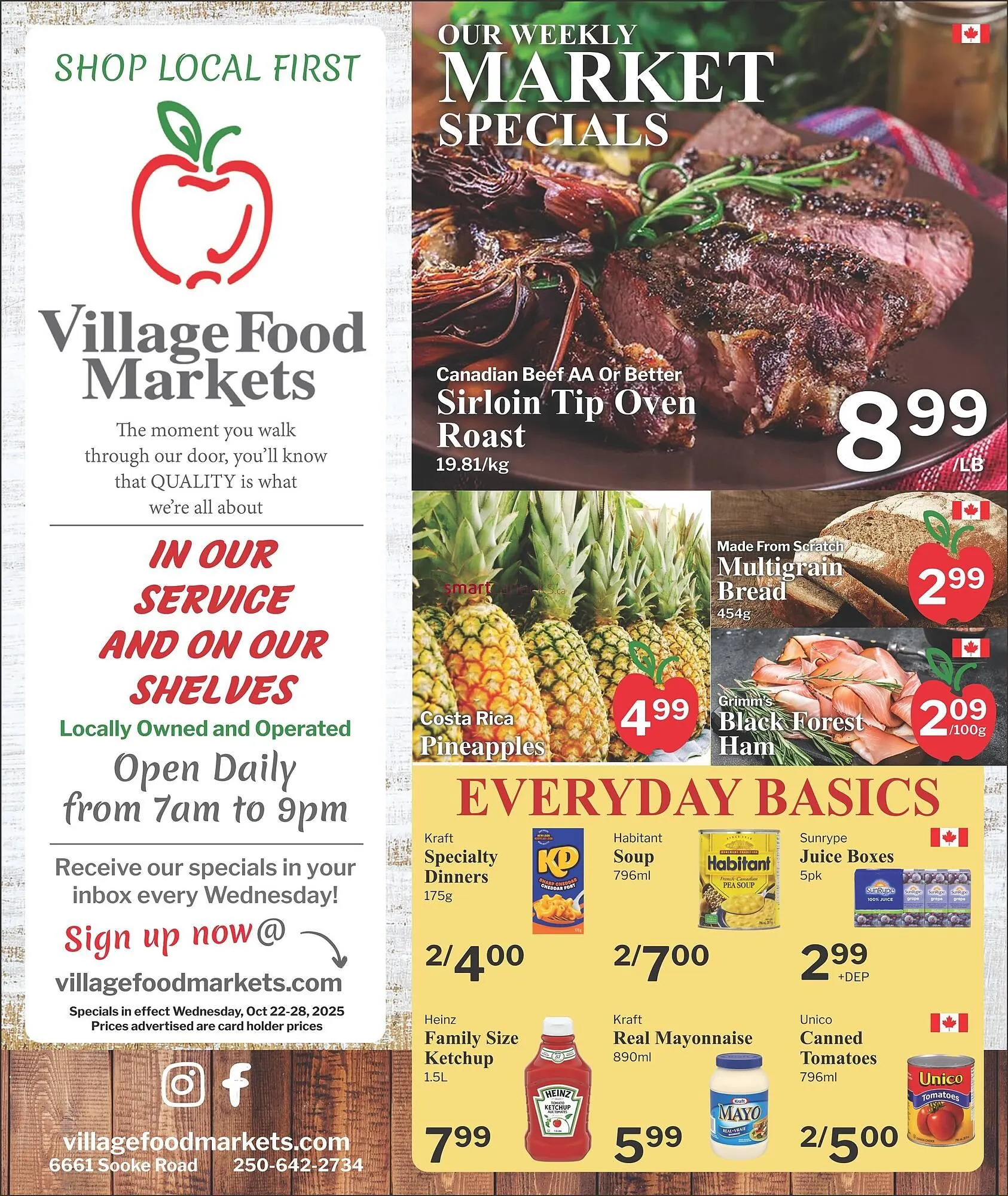 Village Food Markets flyer from October 22 to October 28 2025 - flyer page 1