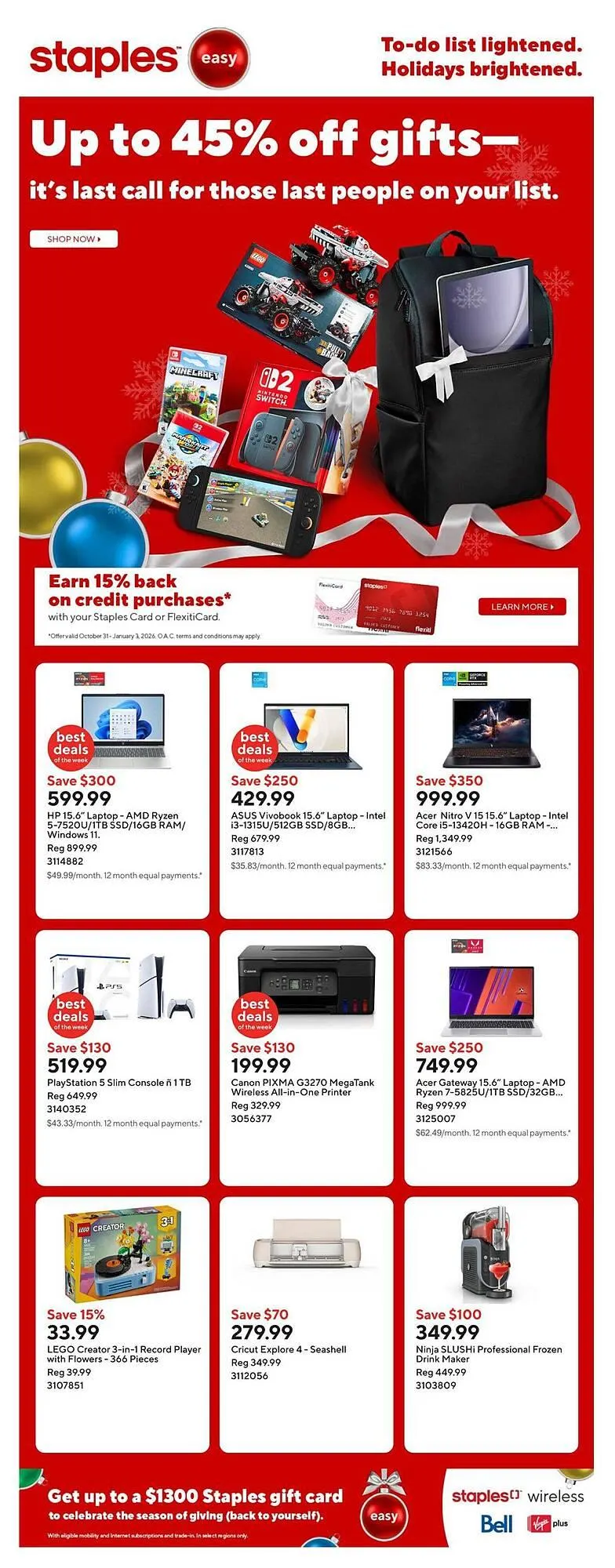 Staples flyer from December 19 to December 26 2025 - flyer page 1