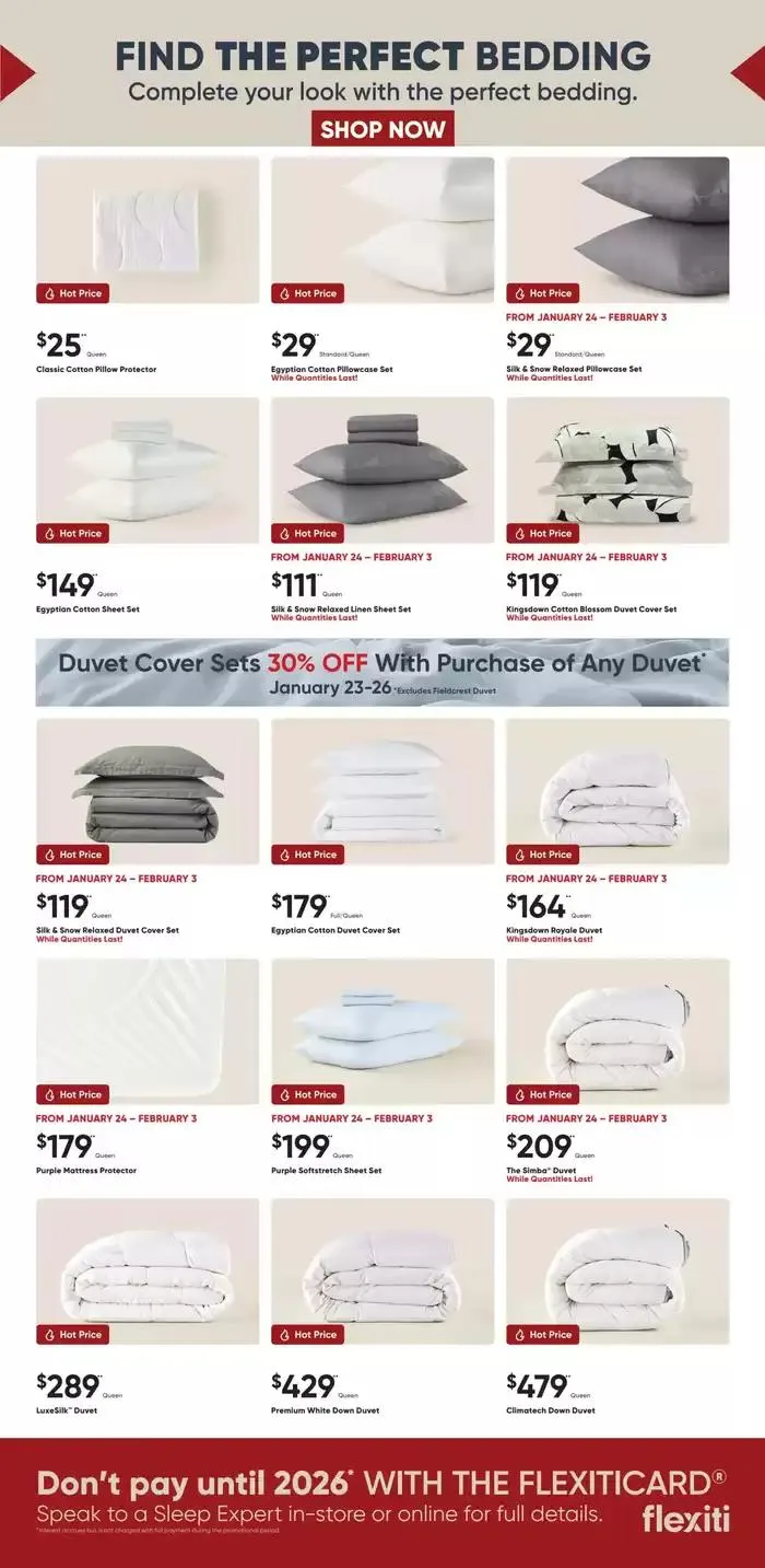 Sleep Cozy Event from January 20 to January 26 2025 - flyer page 3