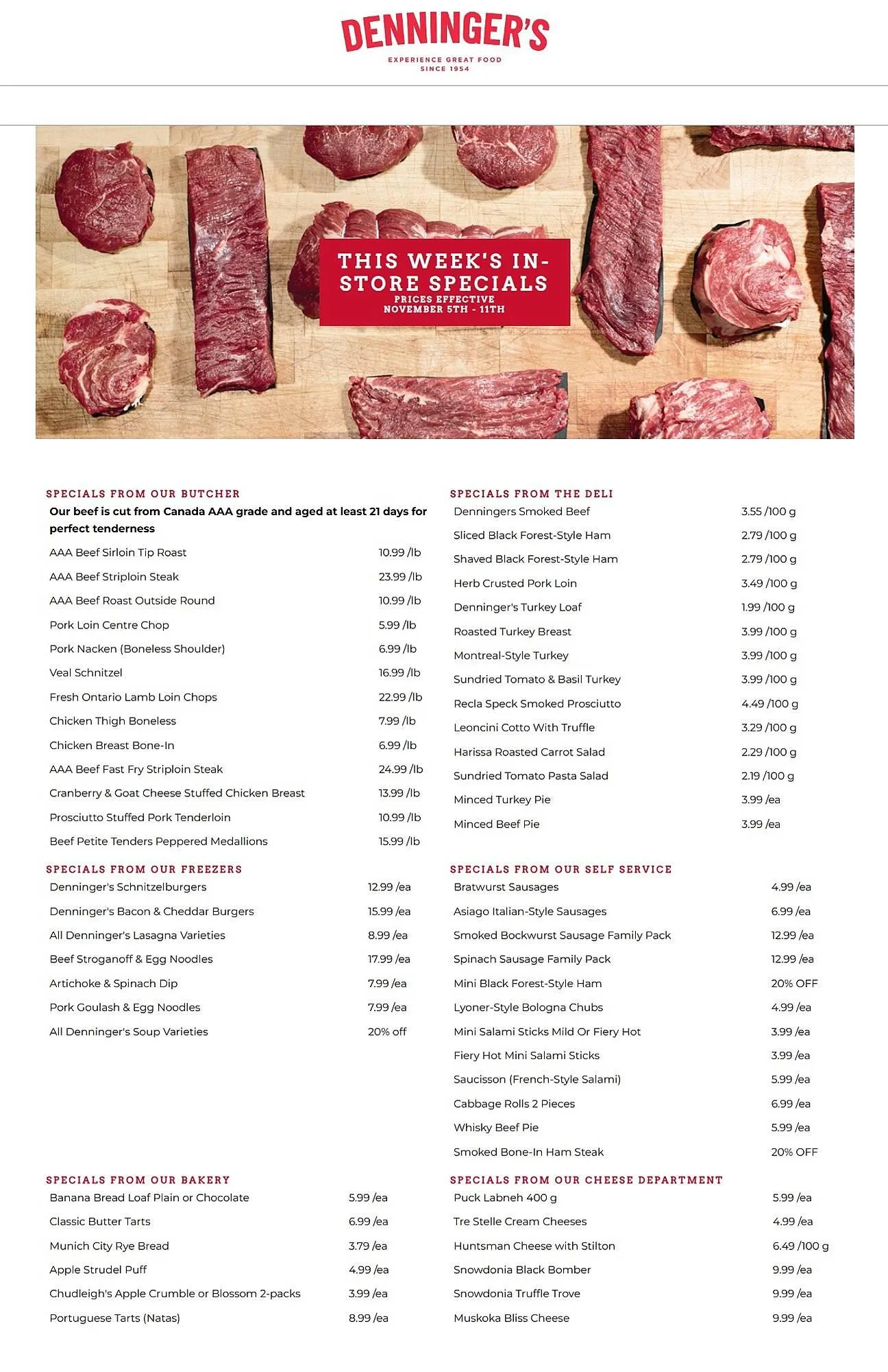 Denninger's flyer from November 5 to November 11 2025 - flyer page 1