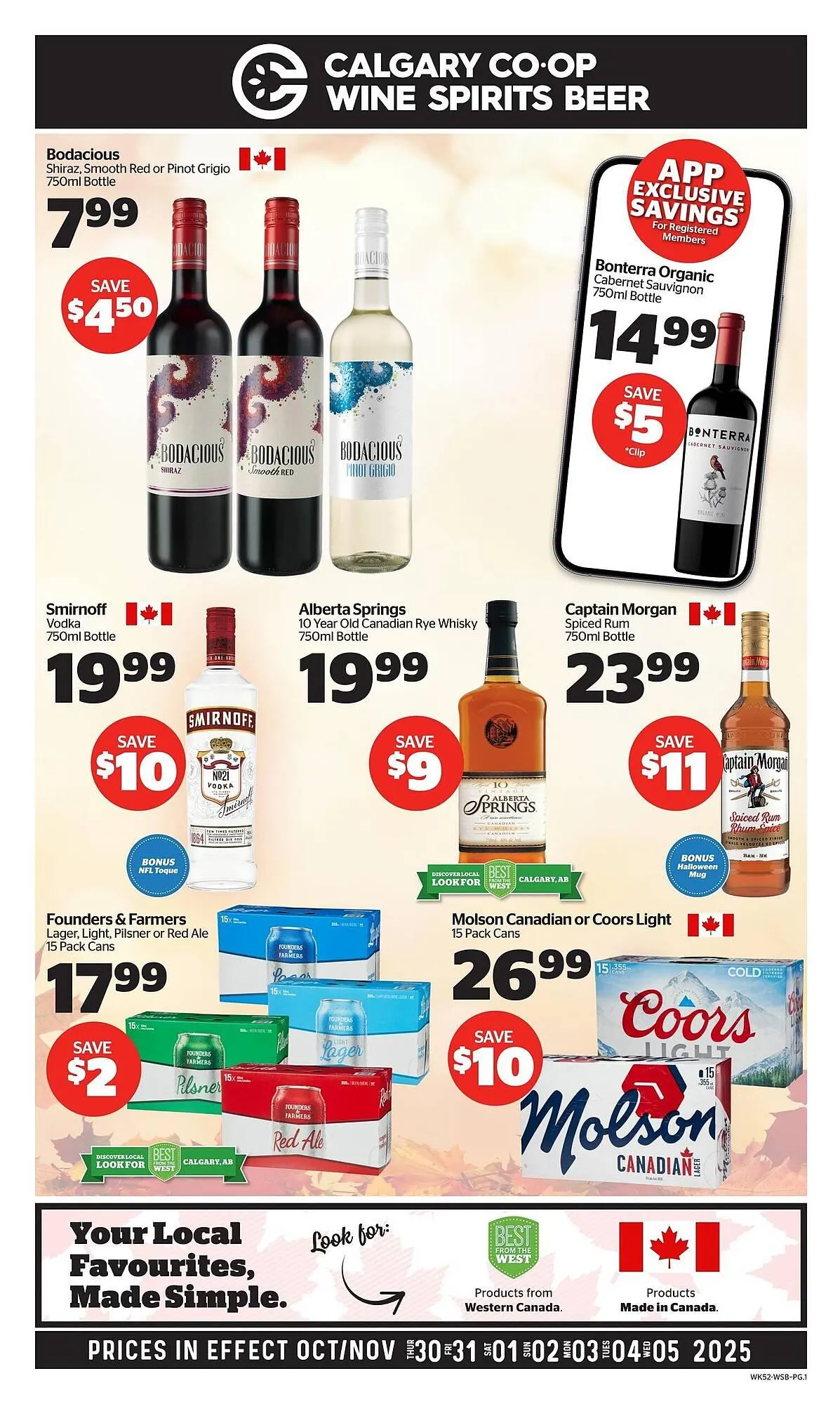 Calgary Co-op flyer from October 30 to November 5 2025 - flyer page 1