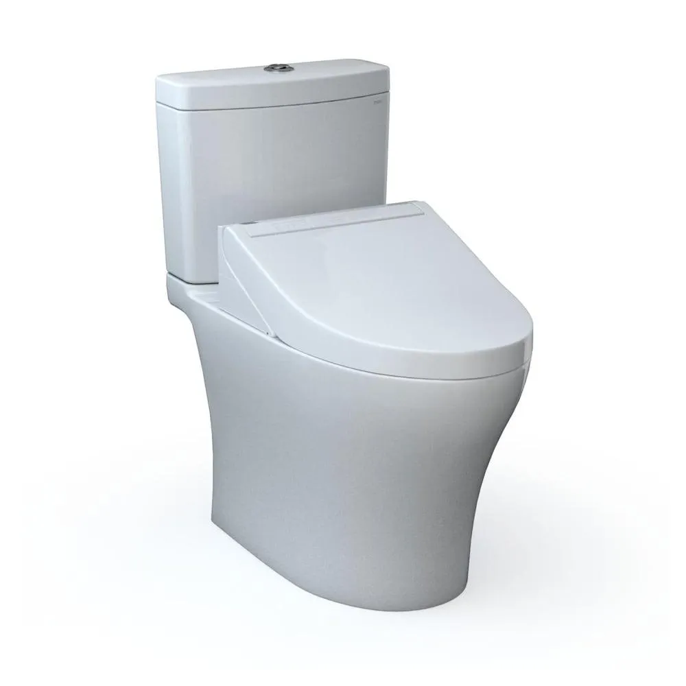 TOTOWASHLET Aquia IV Two-Piece Elongated Dual Flush GPF TLT and WASHLET C5 Bidet Seat