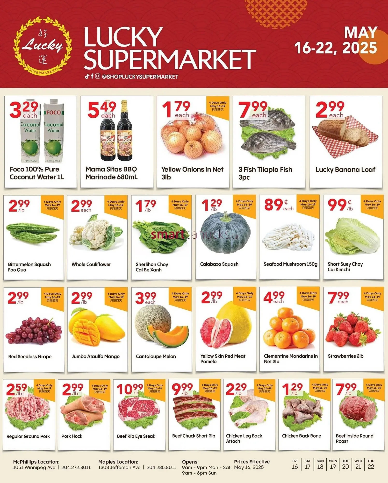 Lucky Supermarket flyer from May 17 to May 22 2025 - flyer page 1