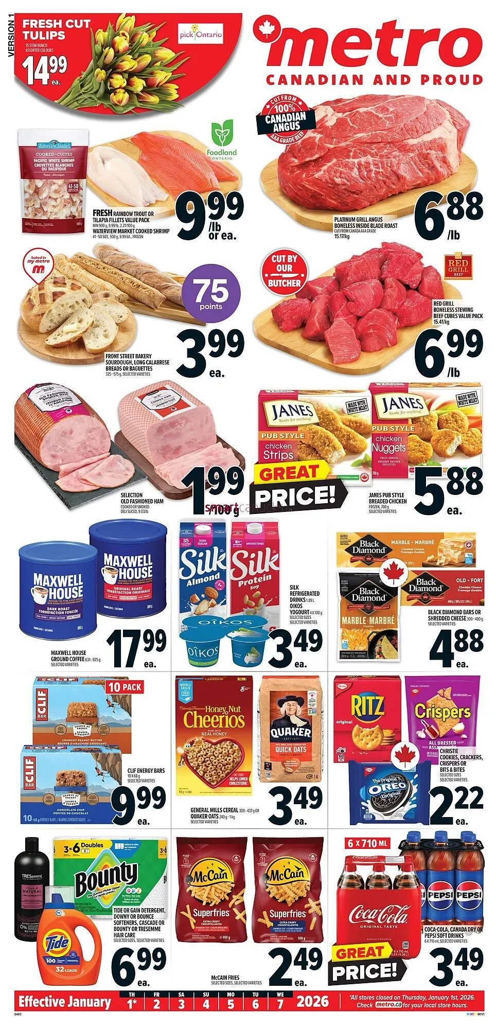 Metro flyer from January 1 to January 7 2026 - flyer page 1