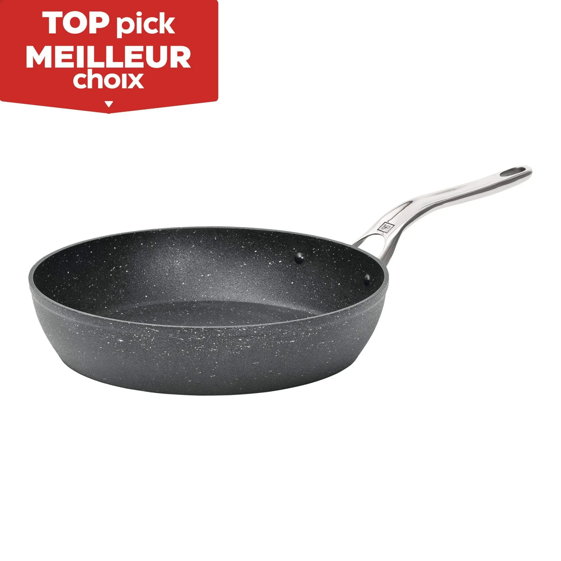 Heritage The Rock Non-Stick Frying Pan, Dishwasher & Oven Safe, Black, 10-in