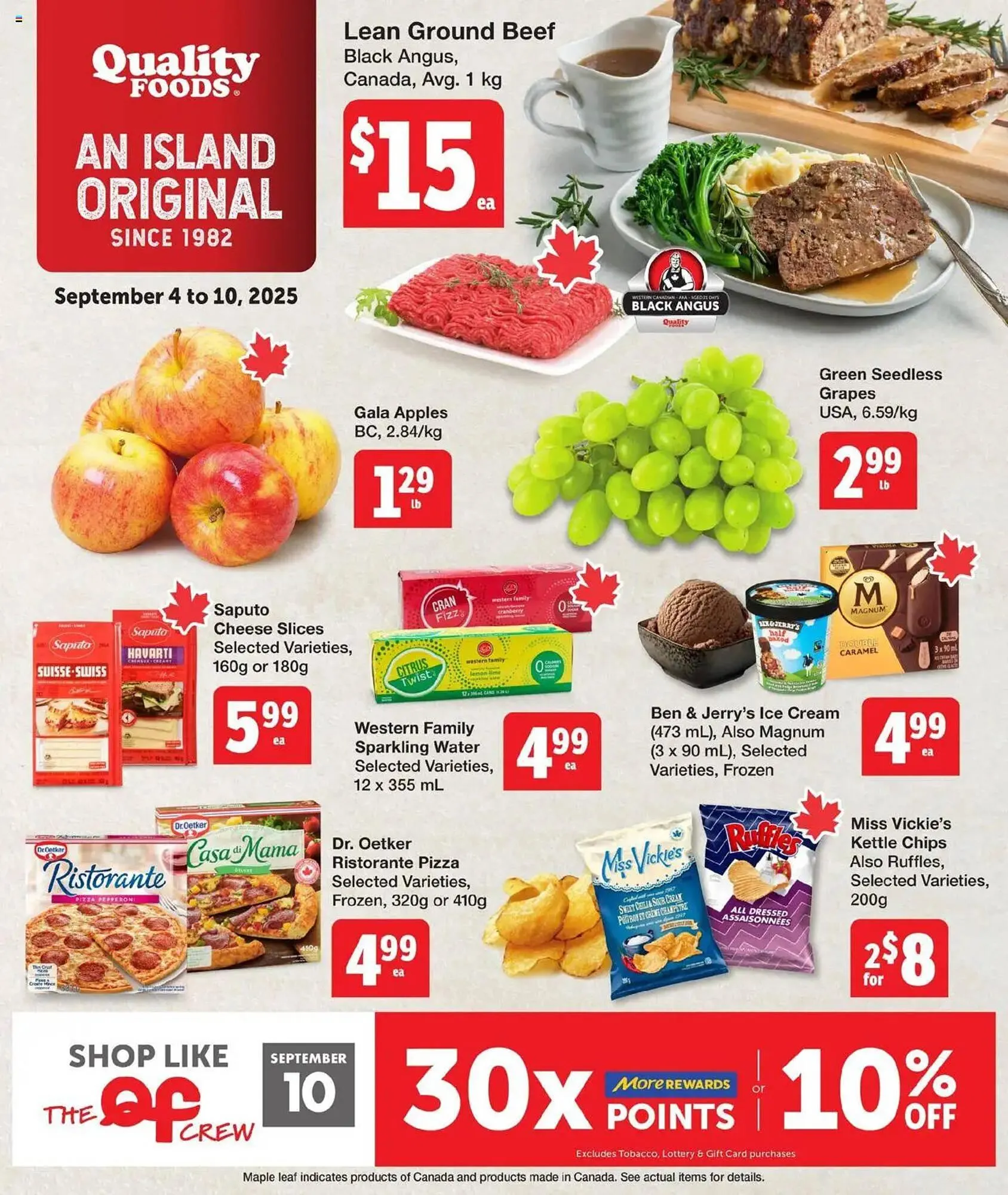 Quality Foods flyer from September 4 to September 10 2025 - flyer page 1