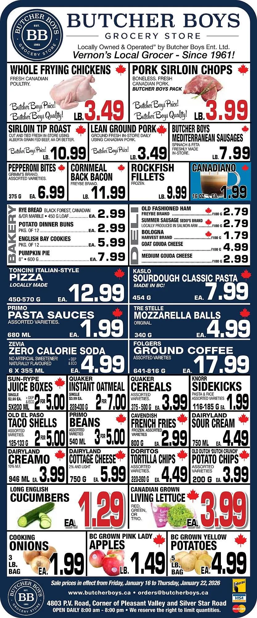 Butcher Boys flyer from January 16 to January 22 2026 - flyer page 1