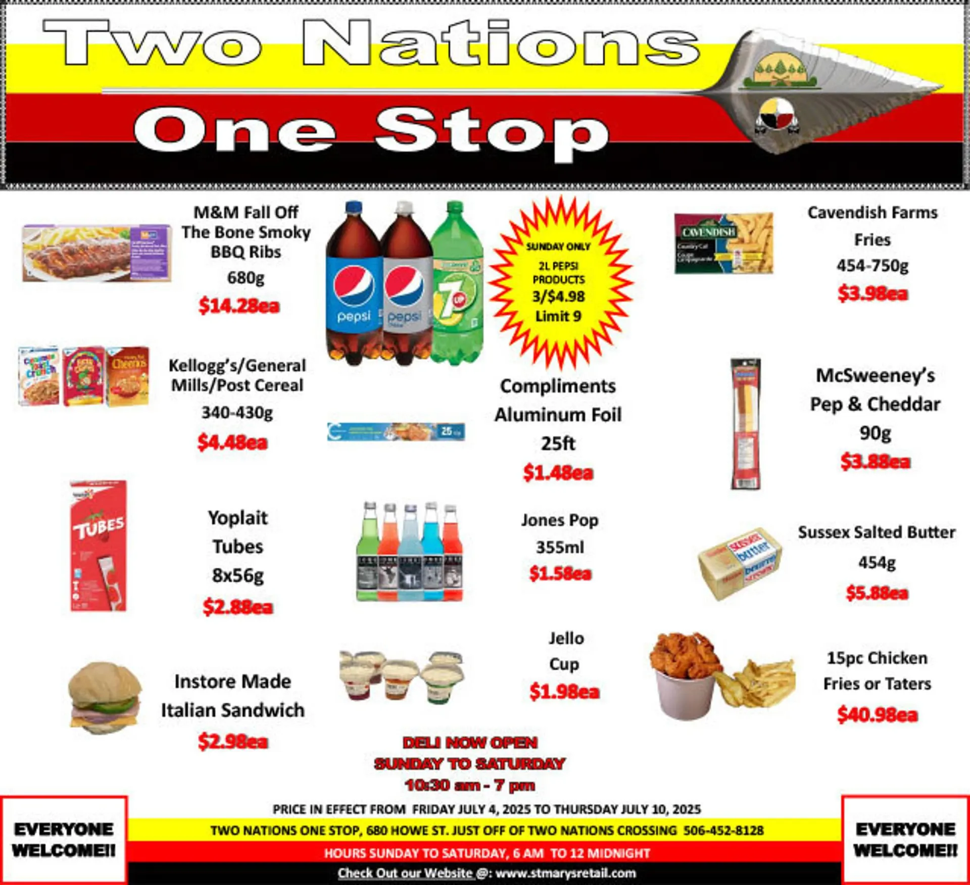 Two Nations One Stop flyer - 1