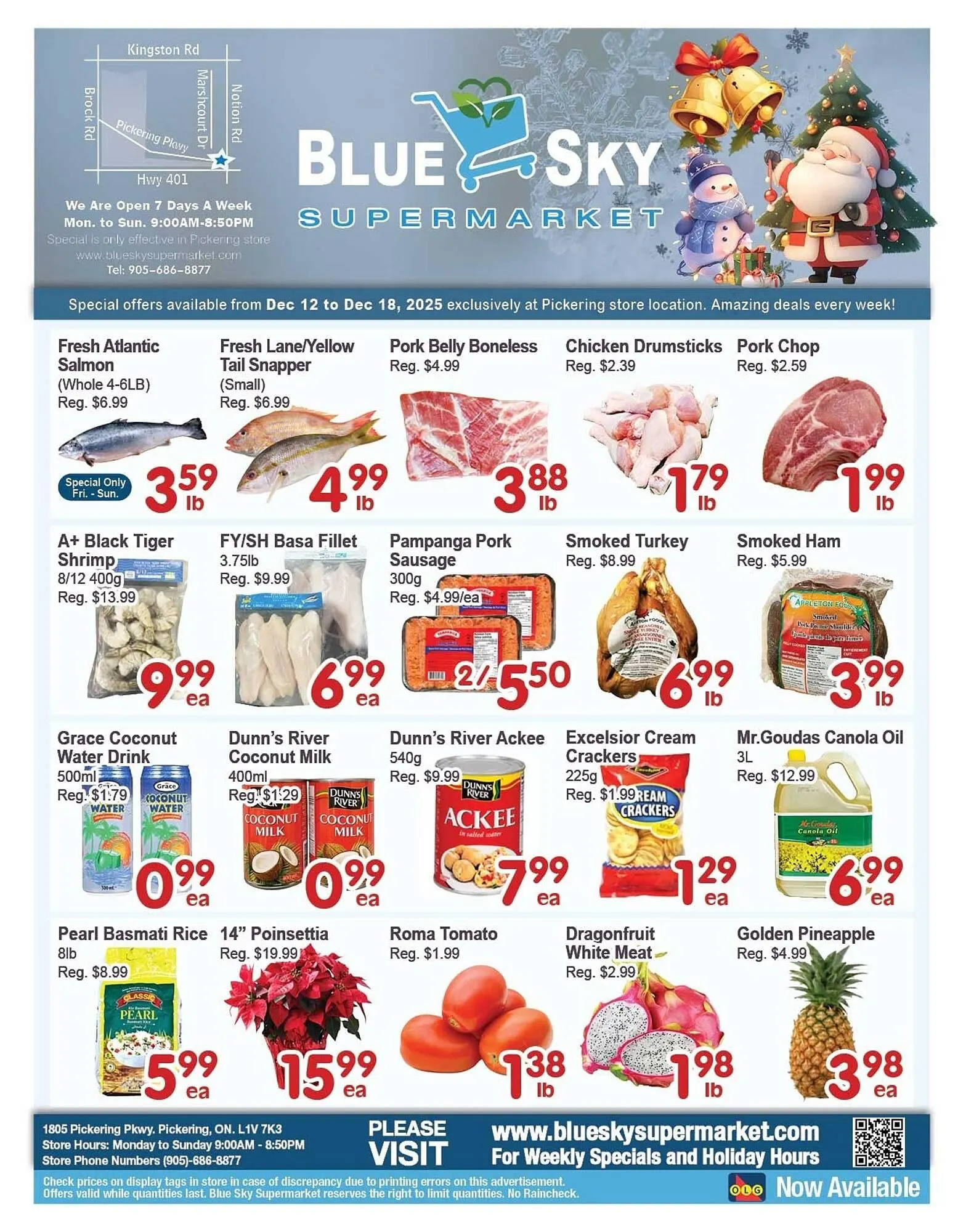 Blue Sky Supermarket flyer from December 12 to December 18 2025 - flyer page 1