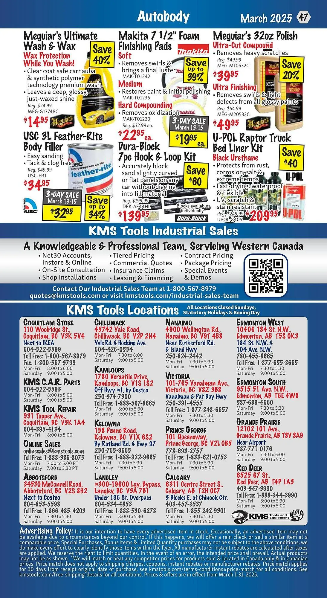 KMS Tools flyer from March 1 to March 31 2025 - flyer page 47