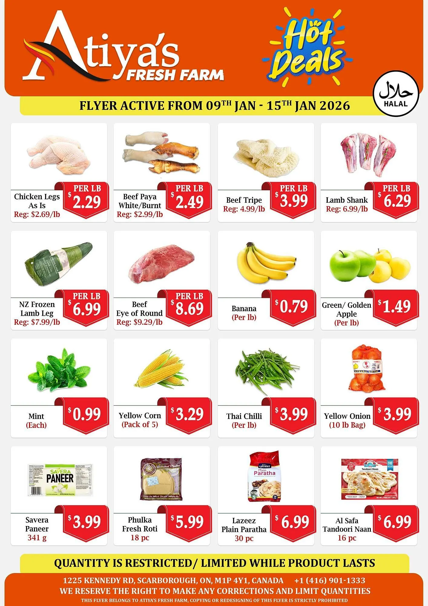 Atiya's Fresh Farm flyer from January 9 to January 15 2026 - flyer page 1