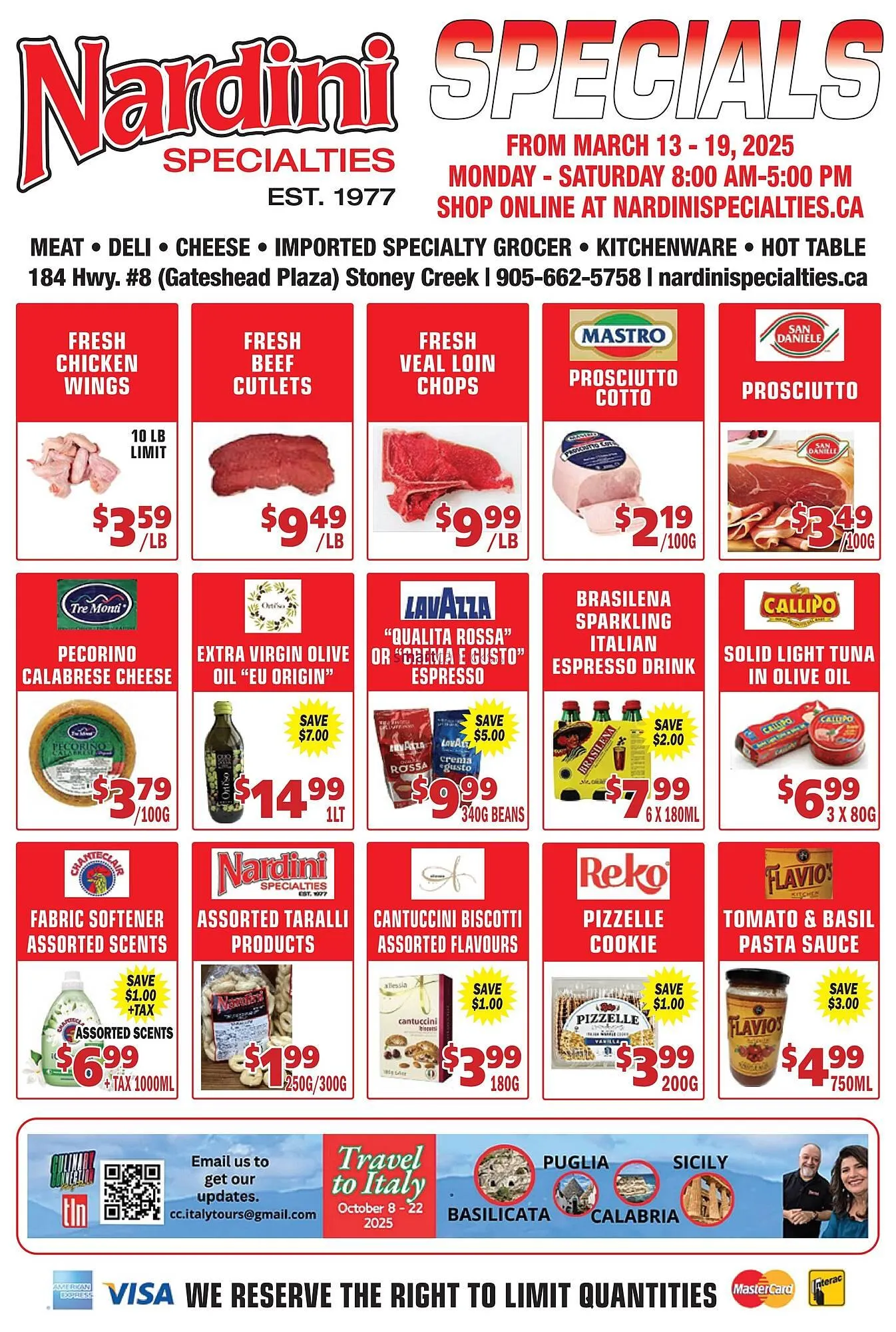 Nardini Specialties flyer from March 13 to March 19 2025 - flyer page 1