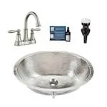 Pavlov All-in-One Undermount Nickel Bath Sink Design Kit with Pfister Courant Faucet and Drain