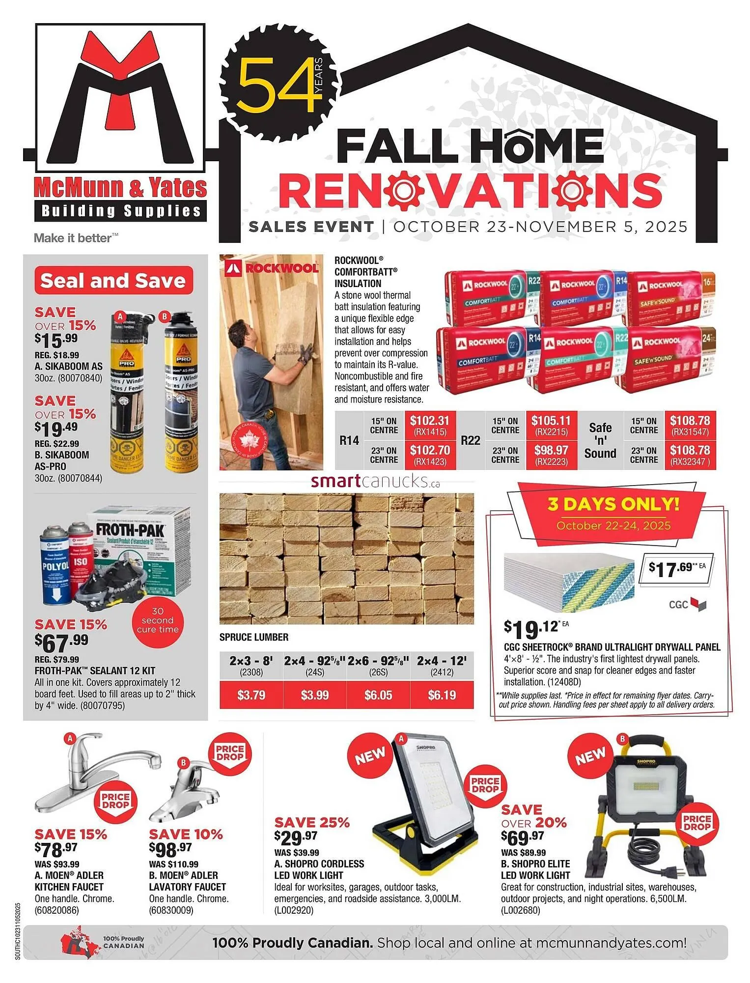 McMunn & Yates Building Supplies flyer from October 23 to October 29 2025 - flyer page 1