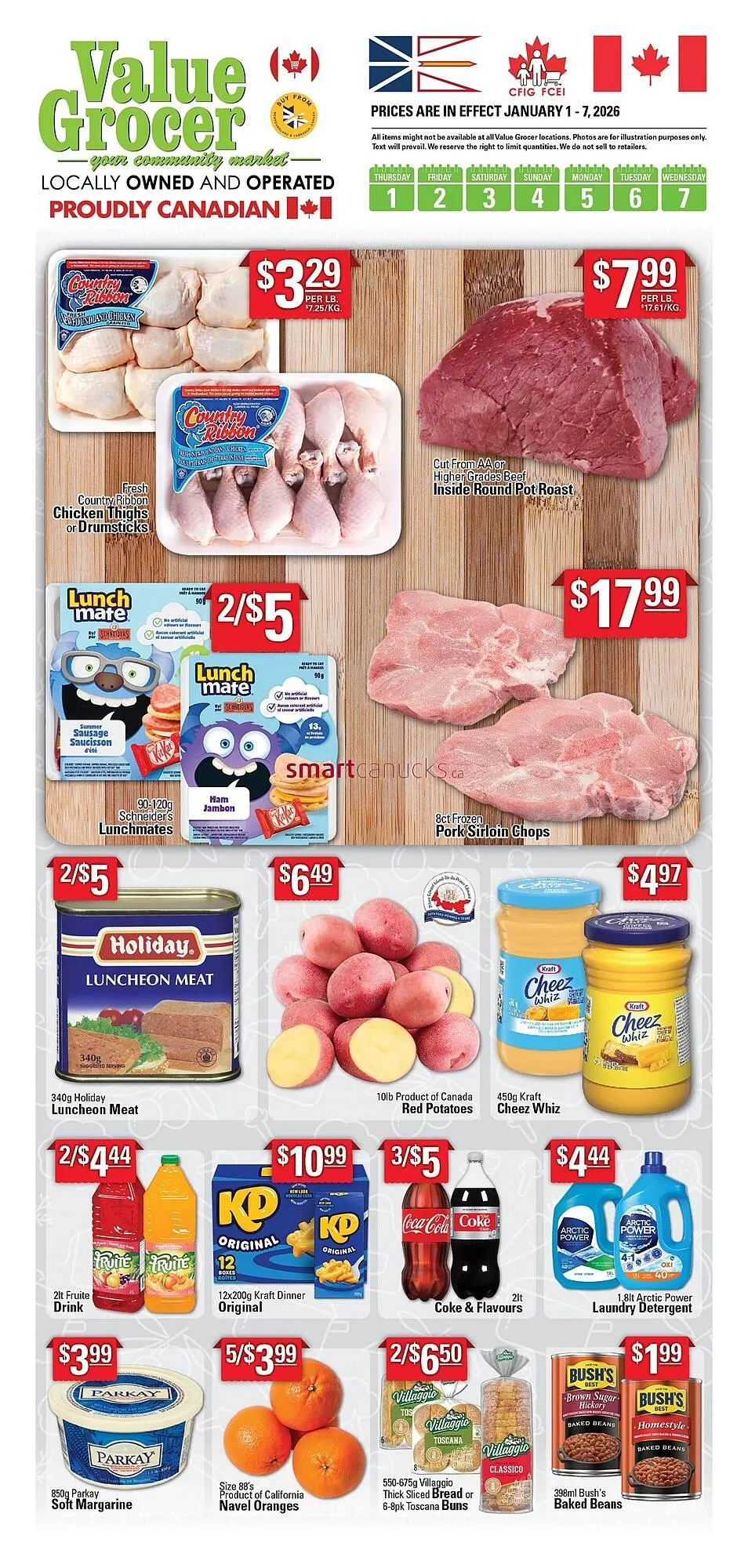 Value Grocer flyer from January 1 to January 7 2026 - flyer page 1