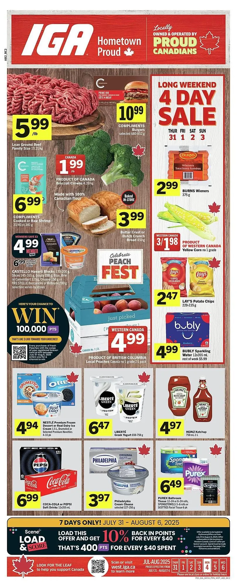 IGA flyer from August 1 to August 8 2025 - flyer page 1